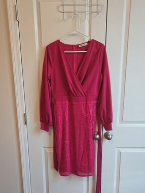 Grace Karin Pink Sequin Dresa